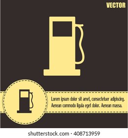 Vector illustration of a petrol station 