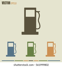Vector illustration of a petrol station 
