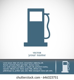 Vector illustration of a petrol station 