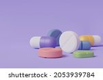 Vector Illustration of pharmacy drug health tablet pharmaceutical, Realistic pills blister pack medical tabs. Eps 10 Vector.