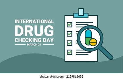 Vector Illustration, Pharmacy Examination Expert Identifying Pills. Testing, Verifying And Determining The Quality Of Medicinal Ingredients, Concept For International Drug Checking Day.