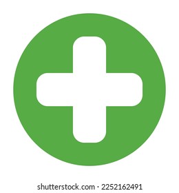 Vector illustration of a pharmacy or first aid icon, Vector on white background editable eps10