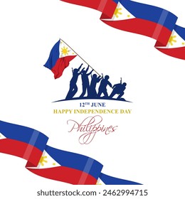 Vector illustration of Philippines Independence Day 12 June social media feed template