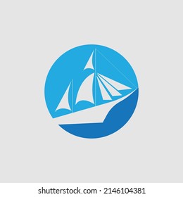 vector illustration of phinisi logo design template
