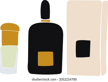 Vector illustration of a phlocon perfume sampler packaging on a white background perfumery and cosmetics for wallpaper cover print