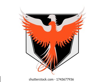 vector illustration of a phoenix for brand logos and others