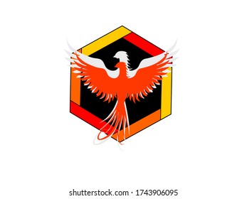 vector illustration of a phoenix for brand logos and others