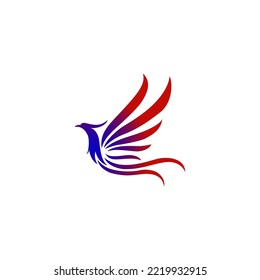 vector illustration of a phoenix for an icon, symbol or logo. flat phoenix logo