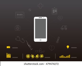 vector illustration of phone