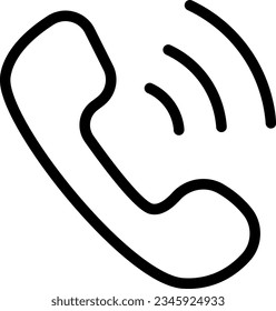 Ilustración vectorial del icono del símbolo de llamada telefónica. Conversación por teléfono.