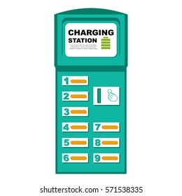 Vector Illustration Of Phone Charging Station