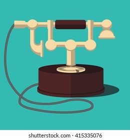 Vector illustration of a phone in a flat style. For graphic and web design.