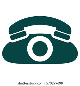 Ilustración vectorial del icono del teléfono en verde
