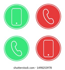 
Vector illustration of phone icons