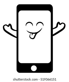 Vector illustration of a phone joker icon