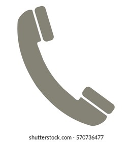 Vector Illustration of Phone Receiver Icon in Gray
