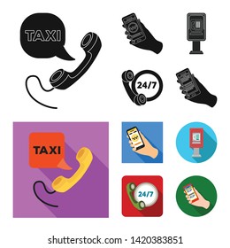 Vector illustration of phone and screen icon. Collection of phone and cellphone stock vector illustration.