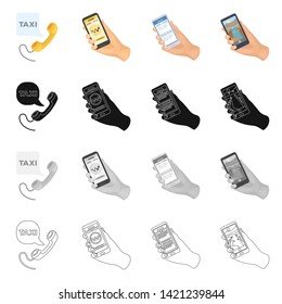 Vector illustration of phone and screen sign. Collection of phone and cellphone vector icon for stock.