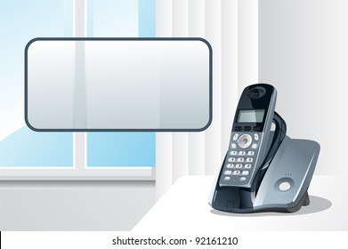 vector illustration phone. (Simple gradients only - no gradient mesh.)