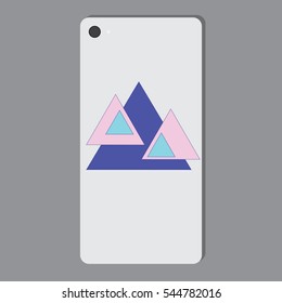 Vector illustration. The phone's rear panel. Phone case.