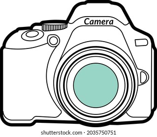 Vector illustration of a photo camera