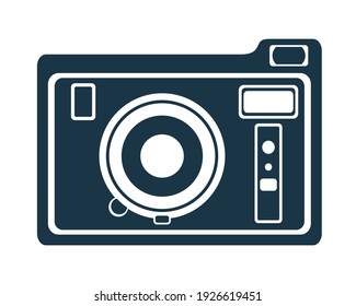 Vektorgrafik einer Fotokamera. Symbol oder Logo.