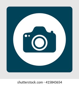 Vector illustration of photo camera icon. Premium quality web icon.