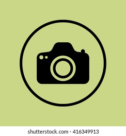 Vector illustration of photo camera icon. Premium quality web icon.