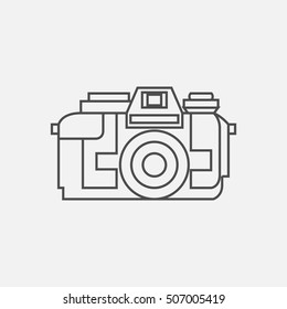 Vector illustration photo camera icon in line style