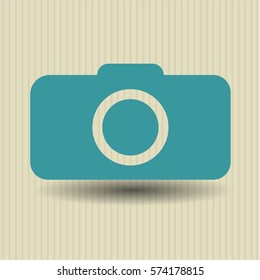 Ilustración vectorial del icono de la cámara fotográfica
