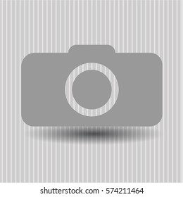 Vector Illustration of Photo Camera Icon in gray
