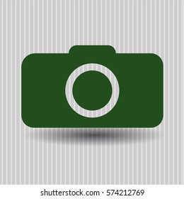 Vector Illustration of Photo Camera Symbol Icon in green
