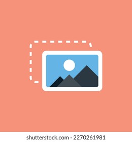 Vector illustration of photo editor icon, photo gallery, content editor, album.