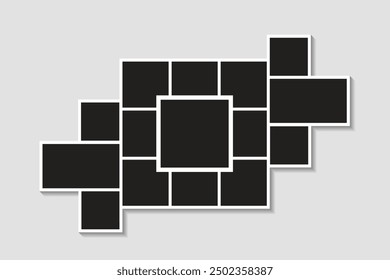 Vector illustration of photo frame collage collection