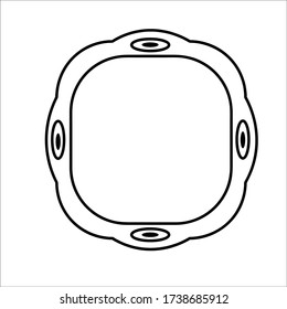 
Vector Illustration eines Fotorahmens, wird der Rahmen gespiegelt. dekoratives Gestaltungselement