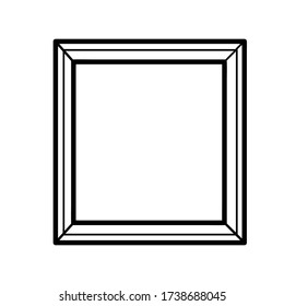 
Ilustración vectorial de un marco fotográfico, el marco se refleja. elemento de diseño decorativo.
