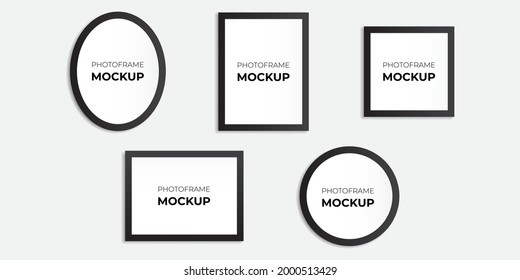 vector illustration for the photo frame set mockup