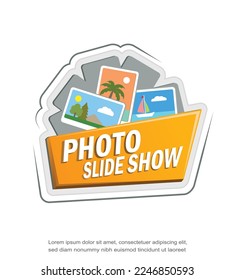 Vector illustration of Photo slide show icon.