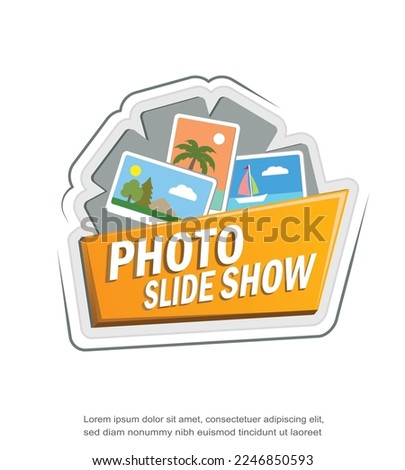 Vector illustration of Photo slide show icon.