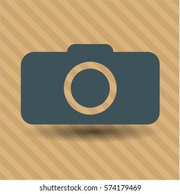 Vector Illustration of Photography Camera Icon in green
