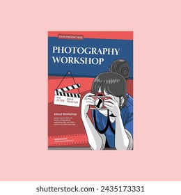Vector Illustration of Photography Classes Flyer