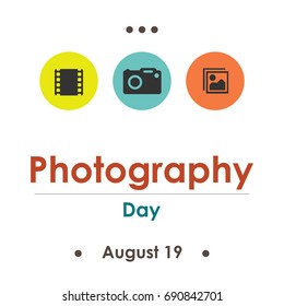 vector illustration for photography day in August