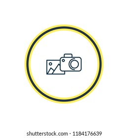 Vector illustration of photography icon line. Beautiful lifestyle element also can be used as camera icon element.