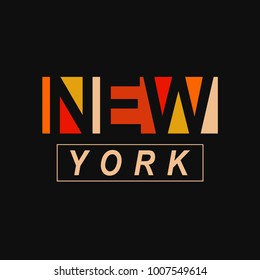 Vector illustration with phrase "New York City". May be used for postcard, banner, t-shirt, clothing, poster, print and other uses. Motivation phrase.