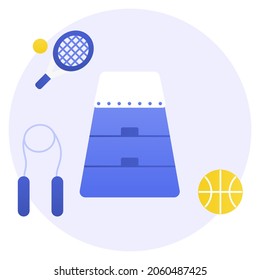 Vector illustration of physical education.