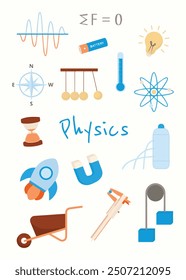 Vector Illustration of Physics Clipart