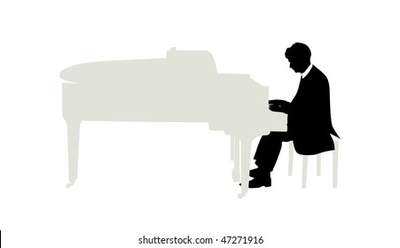 Vektorgrafik des Pianisten 