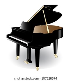 Vector illustration of piano.