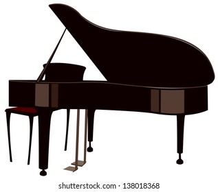 Vector illustration of a piano