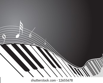 vector illustration of piano abstract background